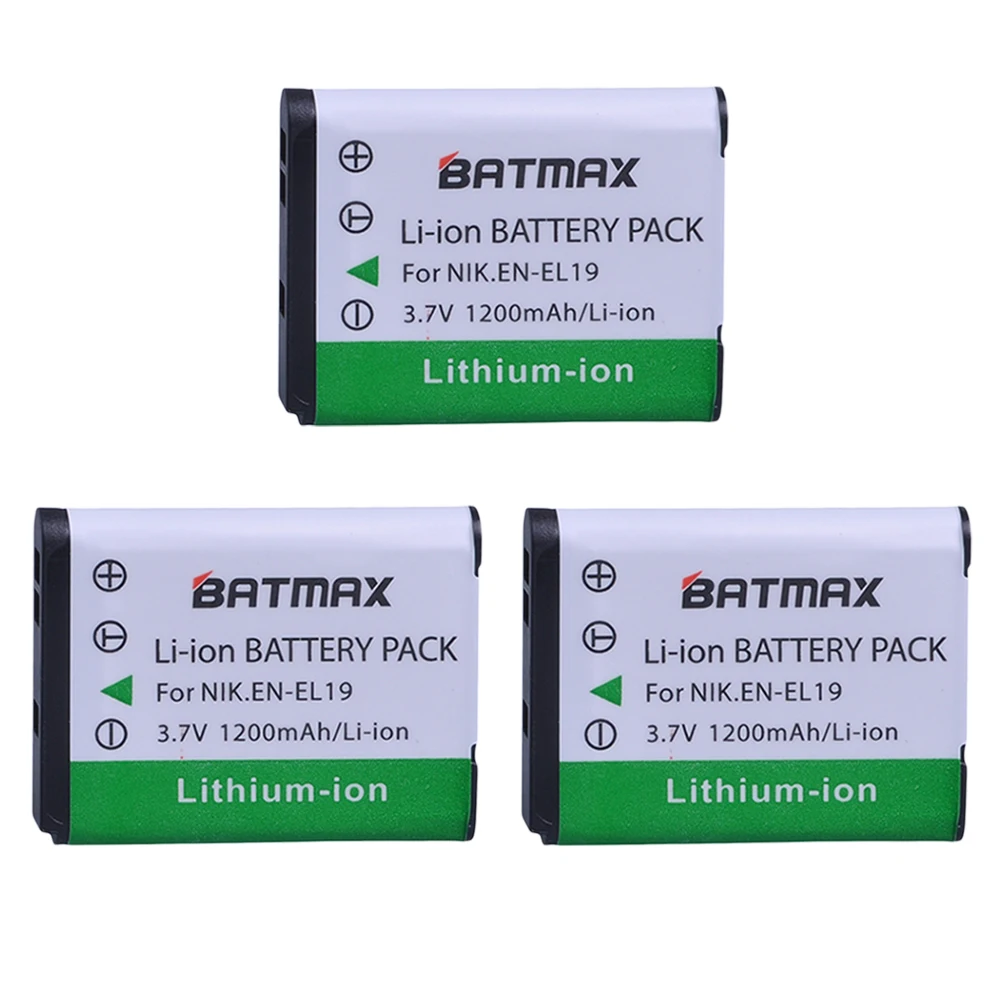 Зарядное устройство для Nikon Coolpix S32 S33 S100 S2500 S2750 S3100 S3200 S4200 S4400 S6400 S6500 S6600 3 шт. |