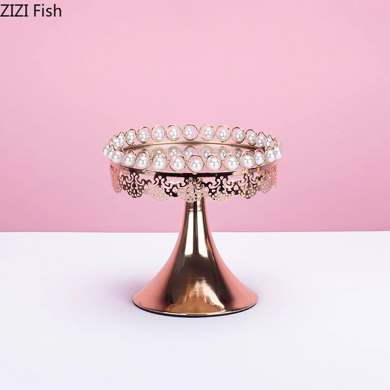 Креативная металлическая Золотая подставка для тортов десертов