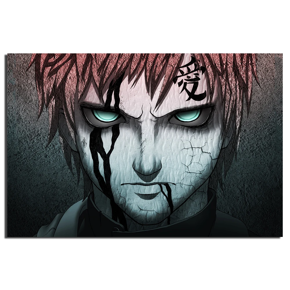 Наруто Гаара плакат холст ткань печать стены искусства картинки для декора