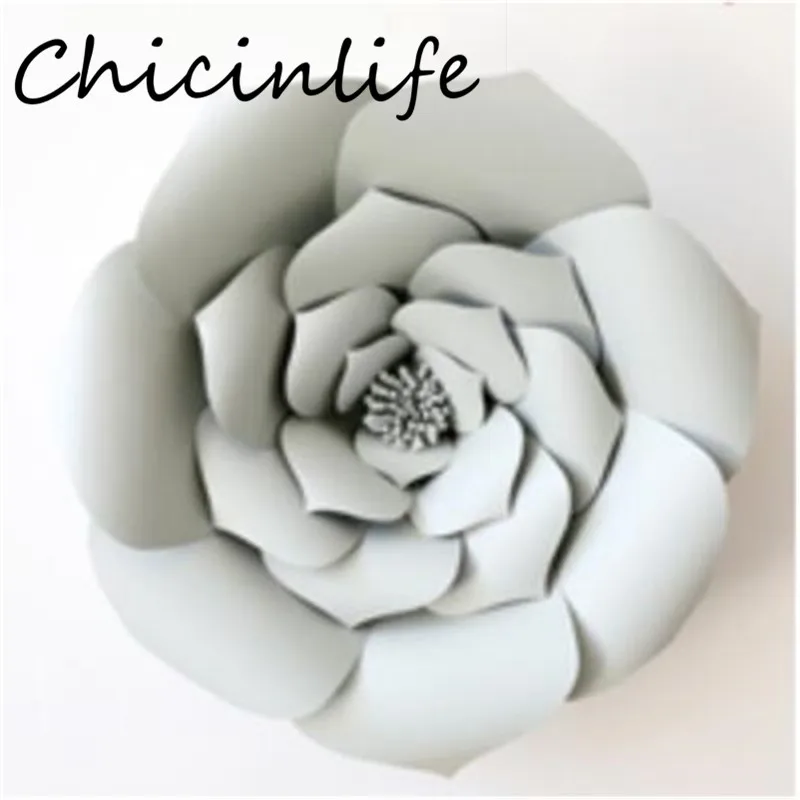 gray Chicinlife 1 шт. 30 см/40 см DIY Искусственные бумажные цветы фон свадебный душ декор для вечеринки в честь Дня Рождения украшения на свадьбу - Цвет: gray