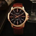 Часы мужские YAZOLE 2021 лучший бренд класса люкс простой стиль повседневные часы кожаный ремешок мужские кварцевые часы montre homme