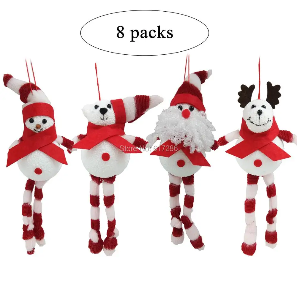 8 шт./лот рождественские украшения из пенопласта с 4 дизайнерскими Санта-Клаусом