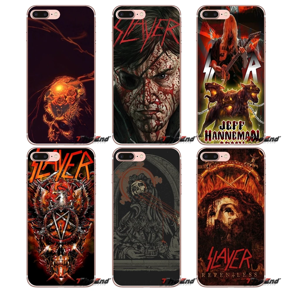 Для Samsung Galaxy S2 S3 S4 S5 MINI S6 S7 edge S8 S9 Plus Note 2 3 4 5 8 Coque Fundas Slayer Repentless TPU Прозрачный