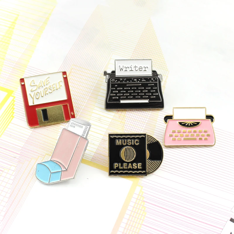 Мультяшная брошь на булавке красная музыкальная запись USB &quotмузыка