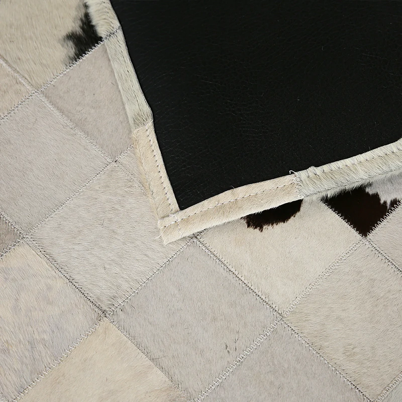 Лоскутный ковер из воловьей кожи в американском стиле большого размера