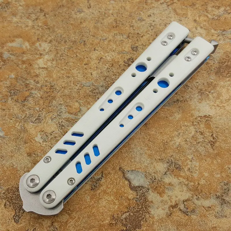 Складной карманный нож бабочка белый репликационный рандаш с лезвием стандарта