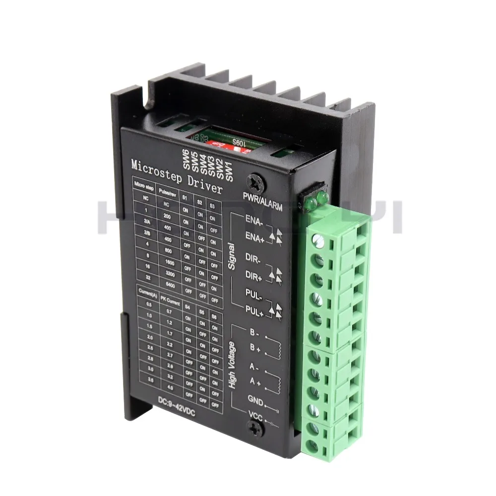 TB6600 шаговый двигатель драйвер для NEMA17 NEMA23 мотор 2 фазы 9-42VDC 4A ЧПУ маршрутизатор контроллер для 3D принтера