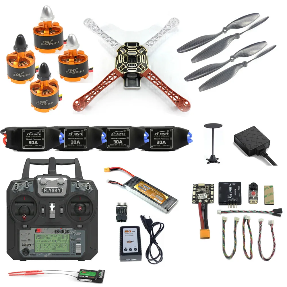 JMT DIY F450 Quadcopter Full Kit 2.4G 10CH RC Airplanes Radiolink Mini PIX M8N GPS PIXHAWK Altitude Hold FPV Upgrade | Игрушки и хобби