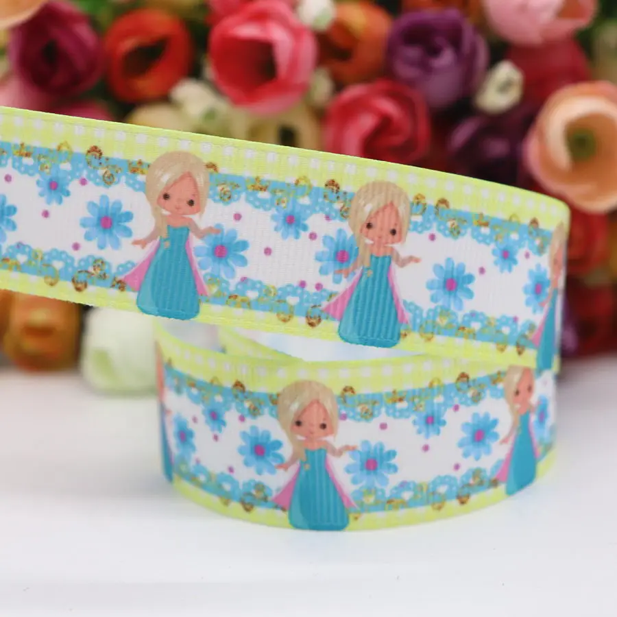 10 ярдов " 25 мм Grosgrain лента девушка печатные ленты пробки для бутылок DIY ремесла аксессуары ручной работы M19051601