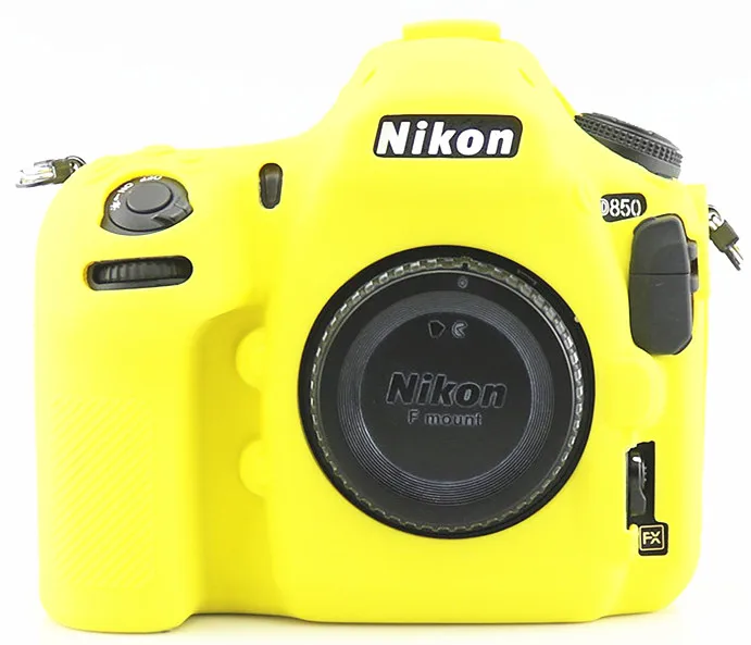 D850 Yellow Камера силиконовый чехол Защитный чехол для Nikon Z7 Z6 D3400 D3500 D5300 D5500 D5600 D7100 D7200 D7500 D810 D810A D750 D850 DSLR - Цвет: D850 Yellow