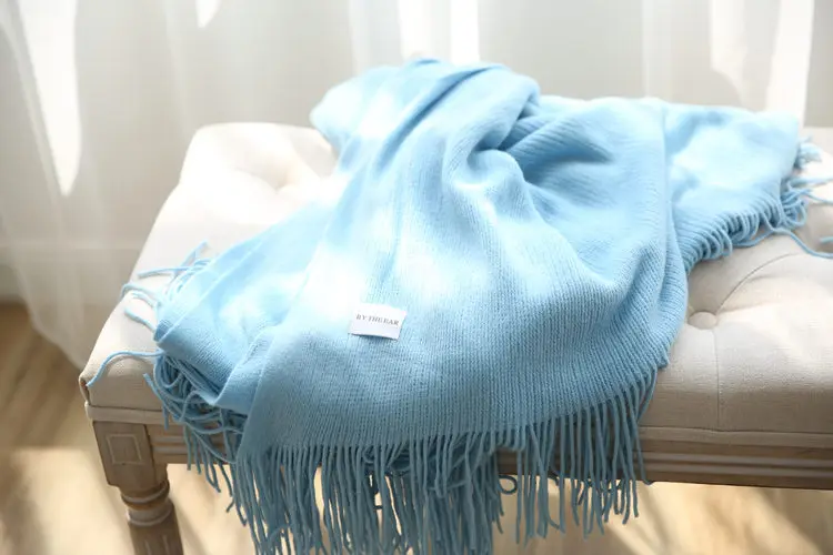 Новый стиль США Кашемировое вязаное одеяло с кисточкой шаль шарф чехол для