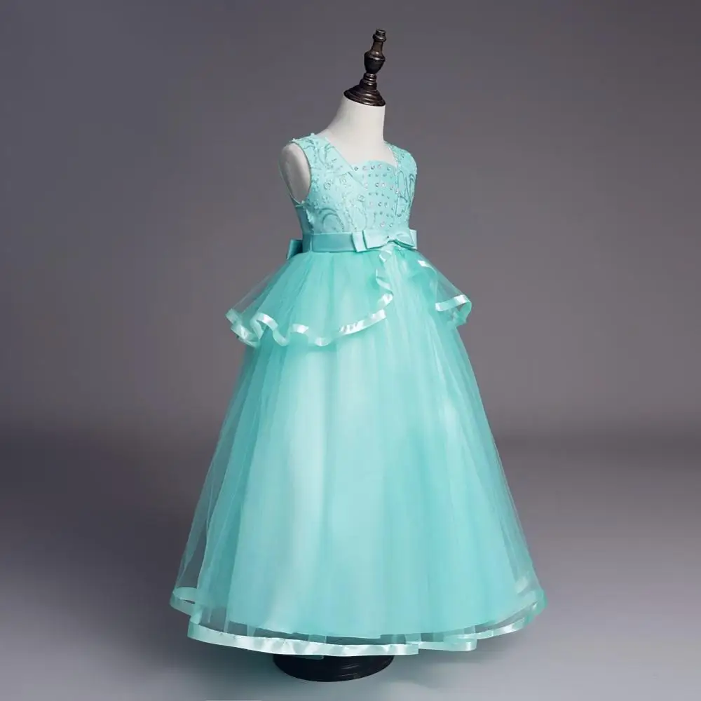 Girls dresses for party and wedding Long Show Dresses in Summer White Babies Children's Wedding Party Baby Baptist D |