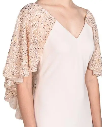 2016 оболочка джерси вечерние платья с блестками бабочка кабо вечернее платье