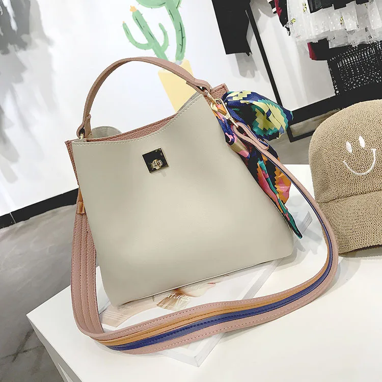 Для женщин Повседневное Tote Сумки сумка ведерко шарф отделение сумки|fashion