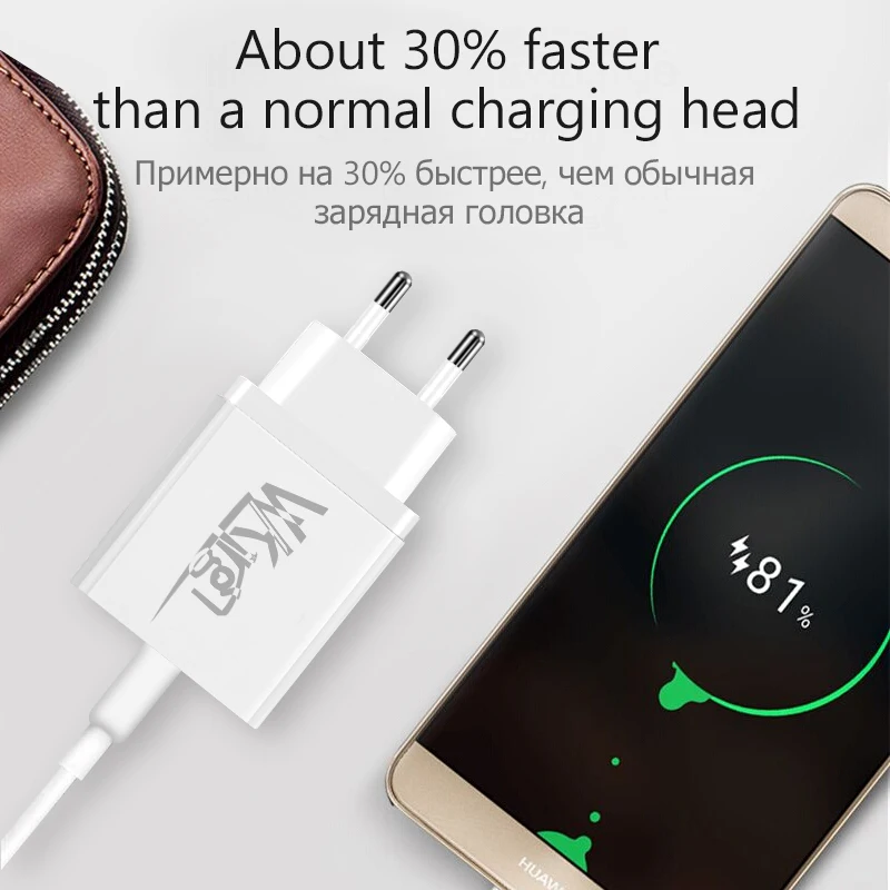 VVking USB зарядное устройство 3 порта 3.4A Максимальная зарядка EU/US вилка для