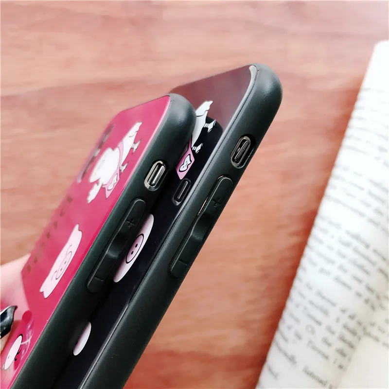Ourpho Новый Модный чехол для мобильного телефона iPhone X XR XS MAX милый мультфильм