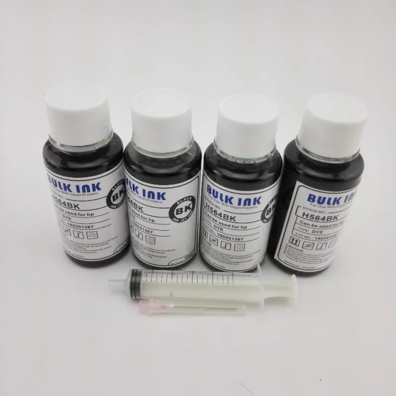 Черные красящие чернила для HP 364 564 178 862 655 685 920 3525 СНПЧ картридж 4615 4625 5525 6525 400 мл|dye