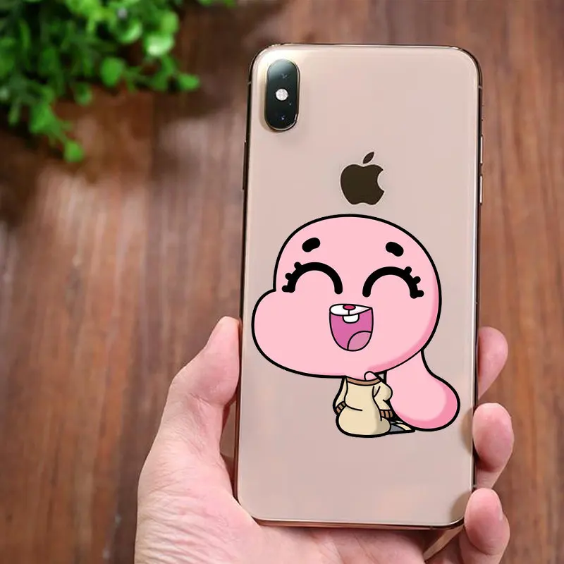 Аниме ТВ удивительный мир Gumball Мягкий ТПУ силиконовый чехол для телефона iPhone 11Pro MAX 5 5S 8 7Plus 6 6splus X XS мультяшный чехол - Цвет: TPU