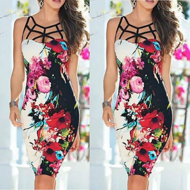 2016 сексуальное женское летнее Бандажное облегающее вечернее мини платье с