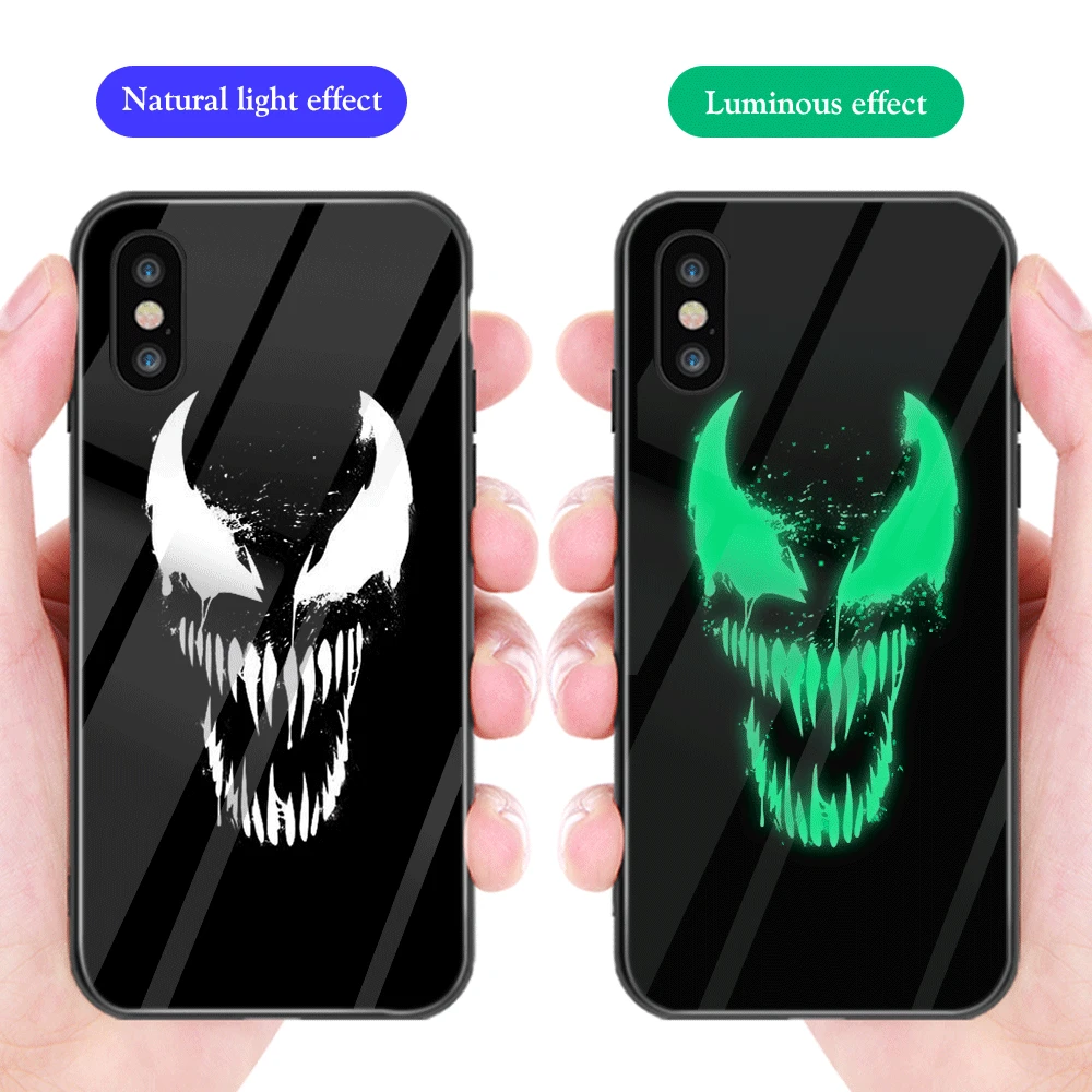 ciciber Marvel Venom Batman Tempered Glass Phone Case For iPhone 7 8 6 6S Plus Cover 11 Pro Max X XR XS Funda |