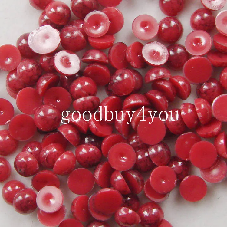 Полукруглые бирюзовые бусины с плоской задней стороной 1000 шт. 4 мм для шитья