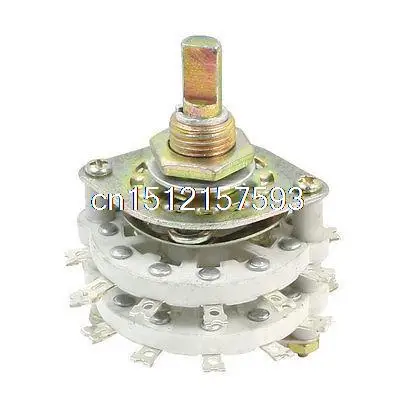

6P3T 6 Pole 3 Throw 2 Decks 24Pin Band Channael Rotary Switch Selector