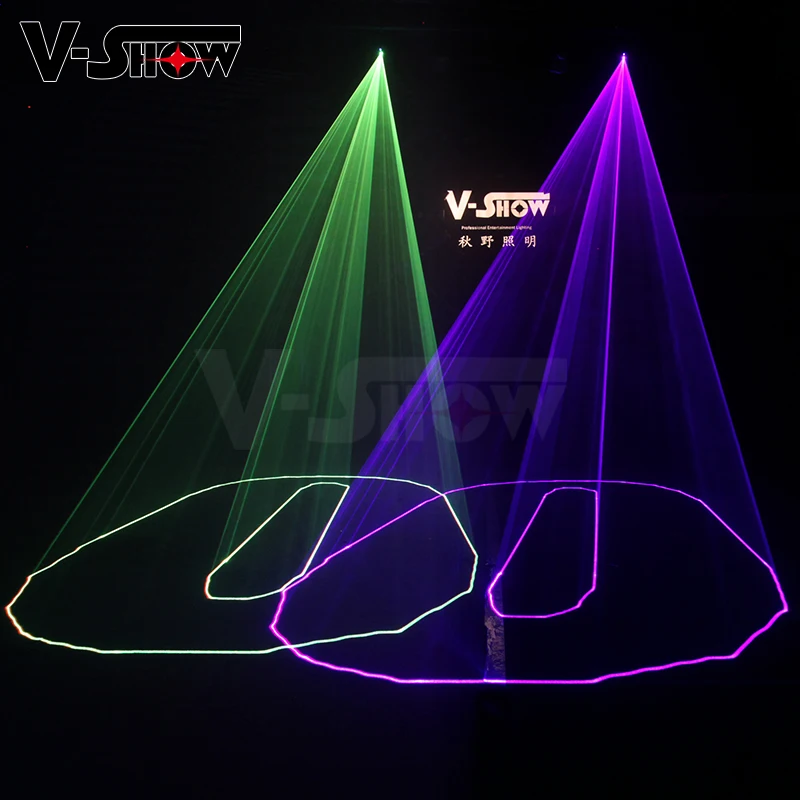 V show 3 Вт RGB анимационный лазерный безвентиляторный светильник Silnet Satge
