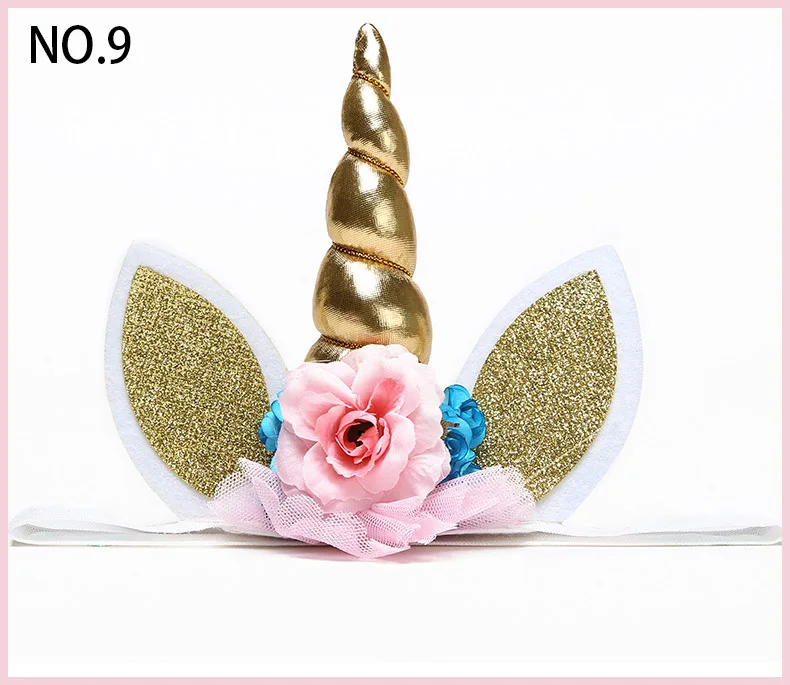 free shipping 50pcs Unicorn Flower Crown Headband party headband Magical Floral Gold DIY Kit | Аксессуары для одежды