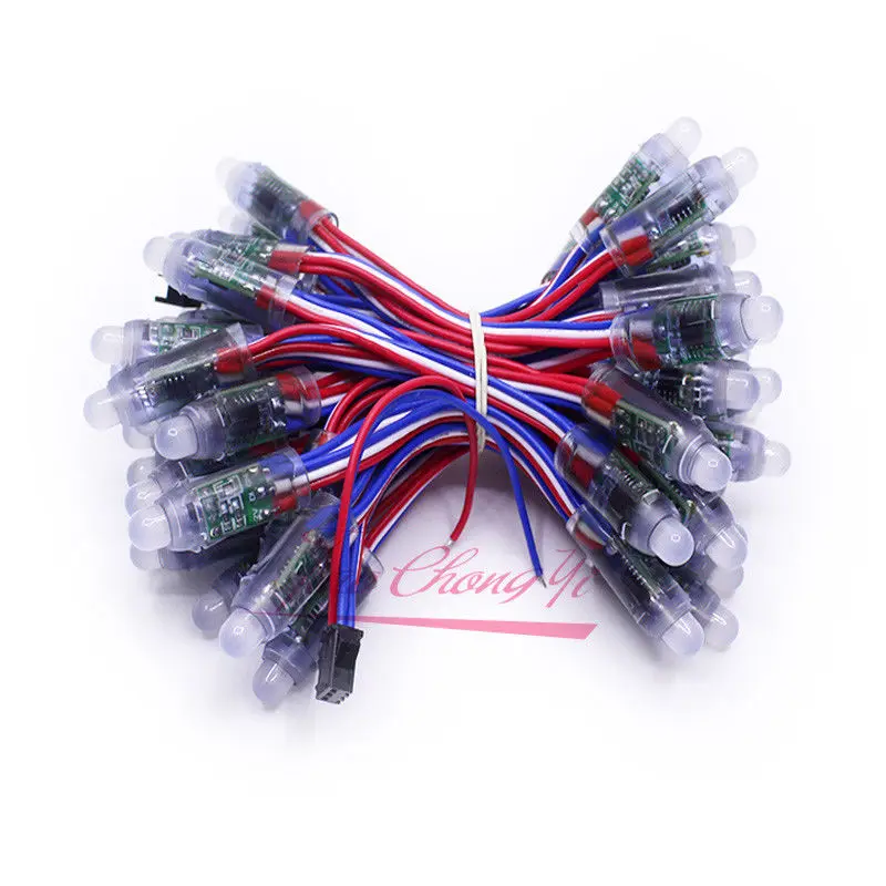 WS2811 2811 IC RGB Полноцветный 12 мм пикселей цифровой адресный 5 в В Dream Color LED Pix els модуль