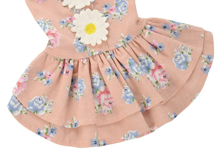 Новинка 2017 одежда для домашних животных платье собак юбка с солнечным цветком на