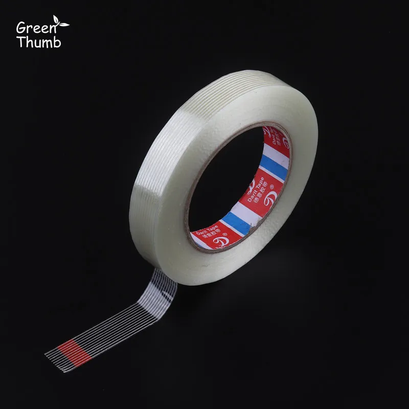 50M 1 шт. 20 мм 25 м/50 м filament tape волоконная усиленная Липкая лента полоса односторонняя прозрачная для высокопрочной упаковки без следа - Цвет: 50M