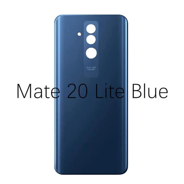 Чехол на заднюю дверь для huawei mate 20 mate 20 Pro 20 Lite крышка на батарейку Задняя стеклянная панель крышка на батарейку mate 20 Замена - Цвет: Mate 20 Lite Blue