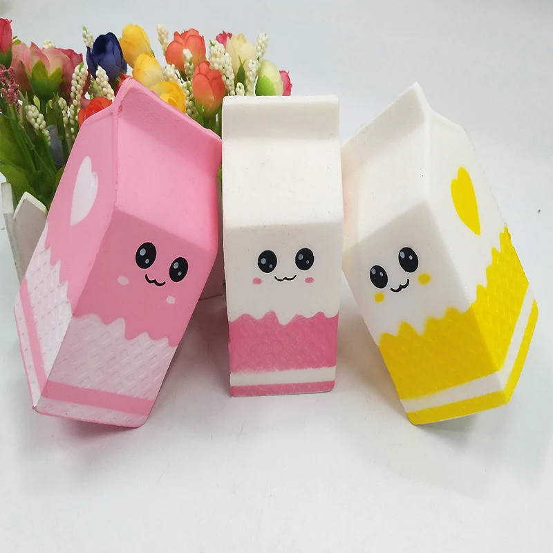 Kawaii Squishies молочная коробка сумка/бутылка/может выдавить Забавный мягкий медленно поднимающийся снятие стресса jumbo еда Милая антистрессовая сжимающая игрушка