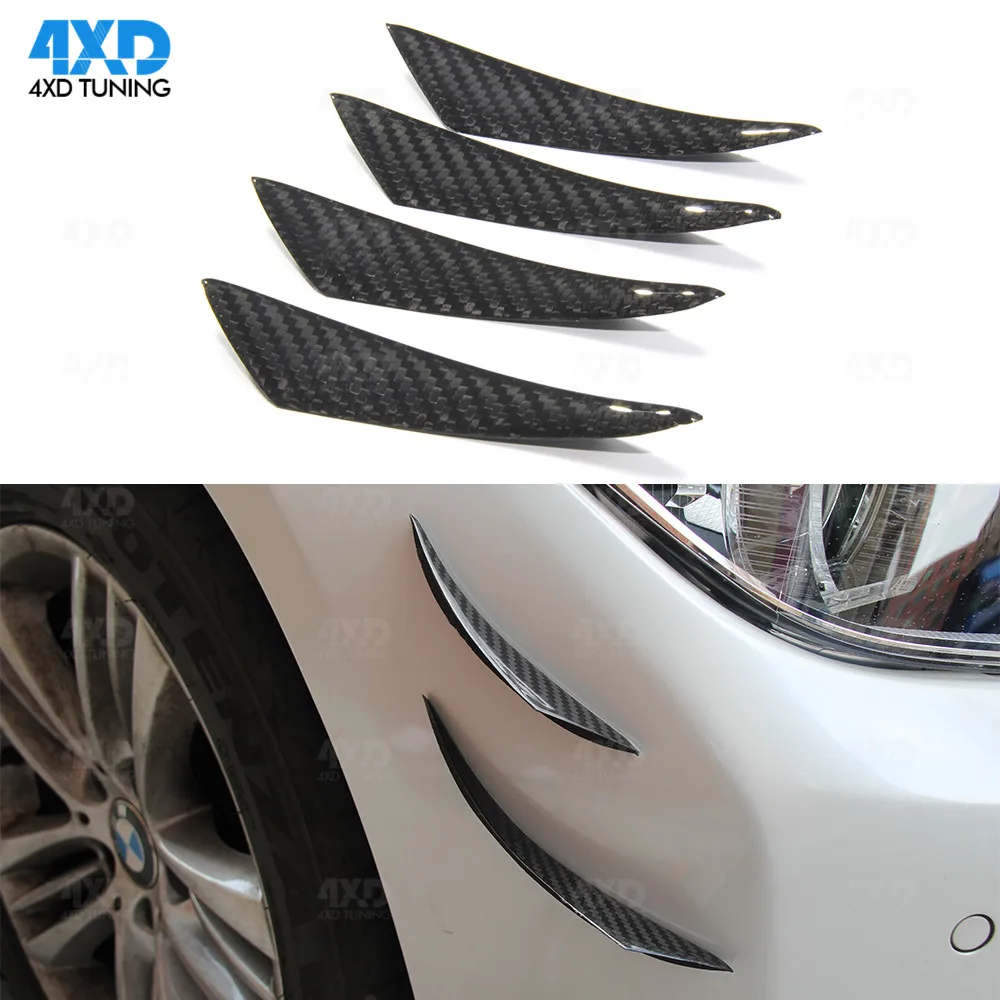 Авто карбоновый бампер Canards air vent универсальная внешняя отделка для всех моделей передний сплиттер плавники автомобиля стикер автомобиля Стайлинг