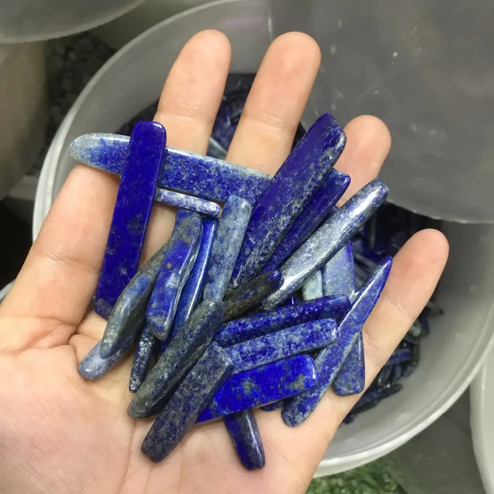 Natural Polished Lapis Lazuli stone strip Gemstones Tumbled