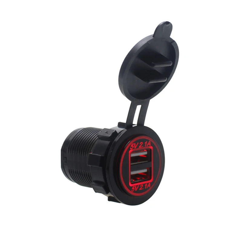 Зарядное устройство для прикуривателя с двумя USB портами 12 24 В 4 2 А|Кабели