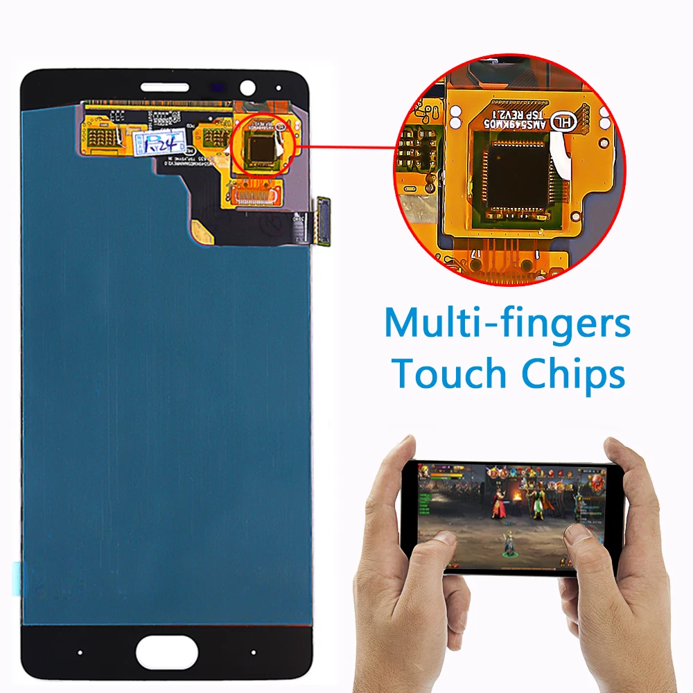 100% тестирование 5 дюймов ЖК дисплей для oneplus 3T A3010 Сенсорный экран планшета Сенсор