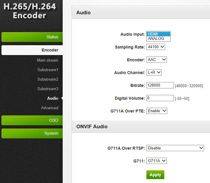 HEVC H.265/H.264 HDMI видео кодер прямой трансляции через HTTP HLS FLV RTSP RTMPS UDP ONVIF m3u8 на Facebook