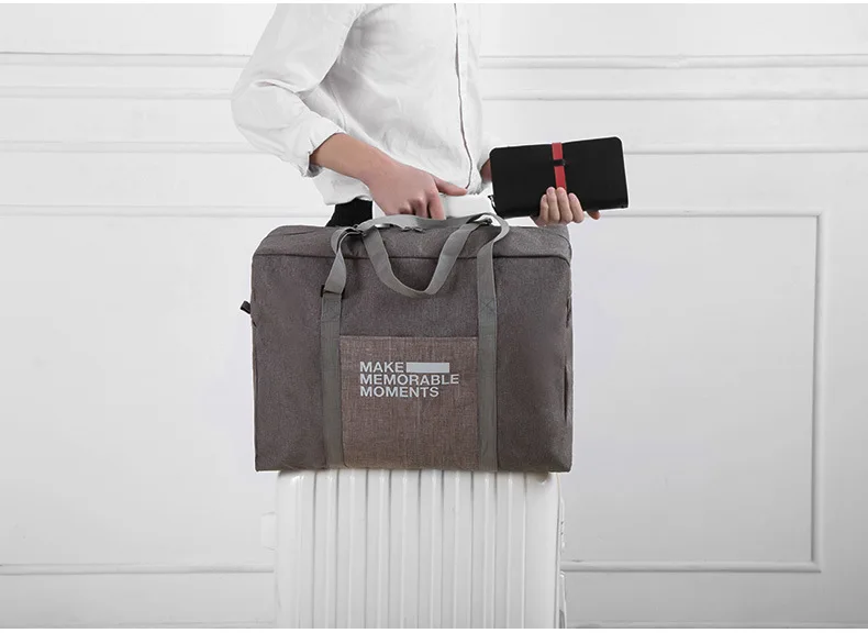 Wobag Большая вместительная модная дорожная сумка, одноцветная женская сумка для выходных, Большая вместительная сумка для путешествий, сумки для багажа