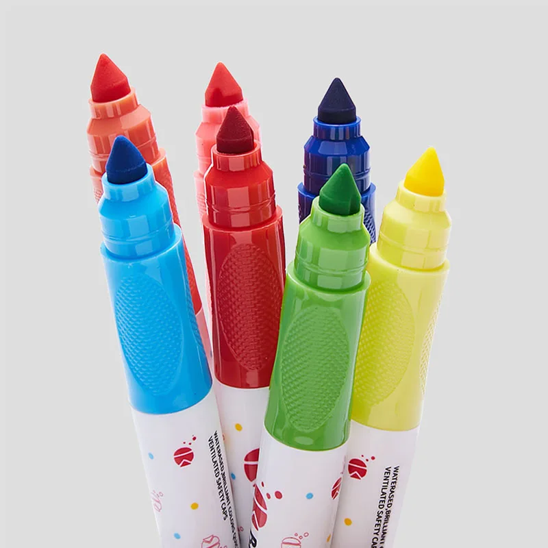 Ручка Youpin Bravokids 24 цвета моющаяся с ярким цветным рисунком акварельные маркеры