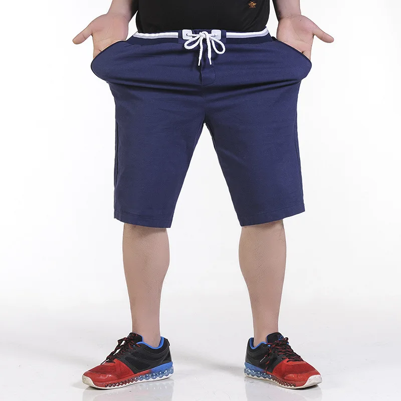 Новинка, мужские льняные шорты, большие размеры 6XL 7XL 8XL 9XL 10XL, тянущиеся мужские шорты, Летние удобные шорты, модные шорты для отдыха