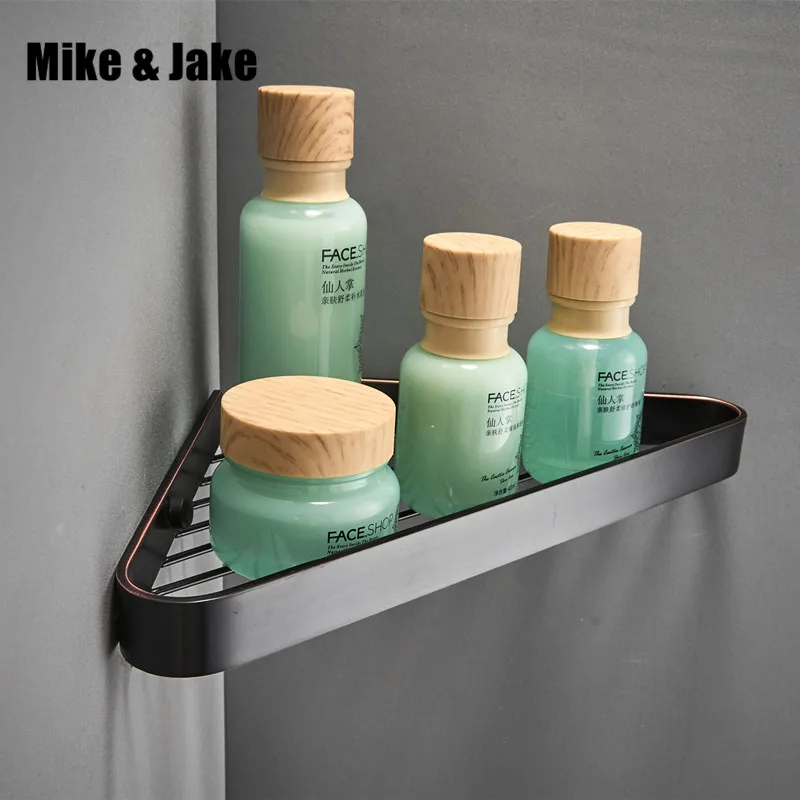 Латунная угловая полка для ванной комнаты Античная настенная держатель душевой