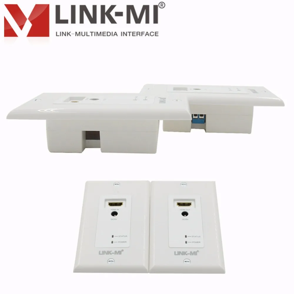 LINK MI hdmi стены плиты Extender за двойной через Cat5e/6 кабель передатчик и приемник видео