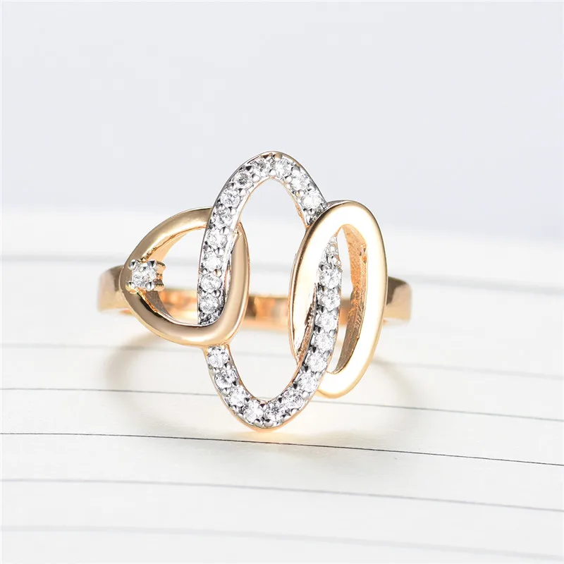 Женские кольца для помолвки BUDONG Infinity Bijoux роскошные Помолвочные с фианитами