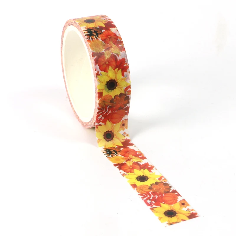 1 шт. креативная лента в виде подсолнуха Washi Клейкая Бумажная школьные и офисные