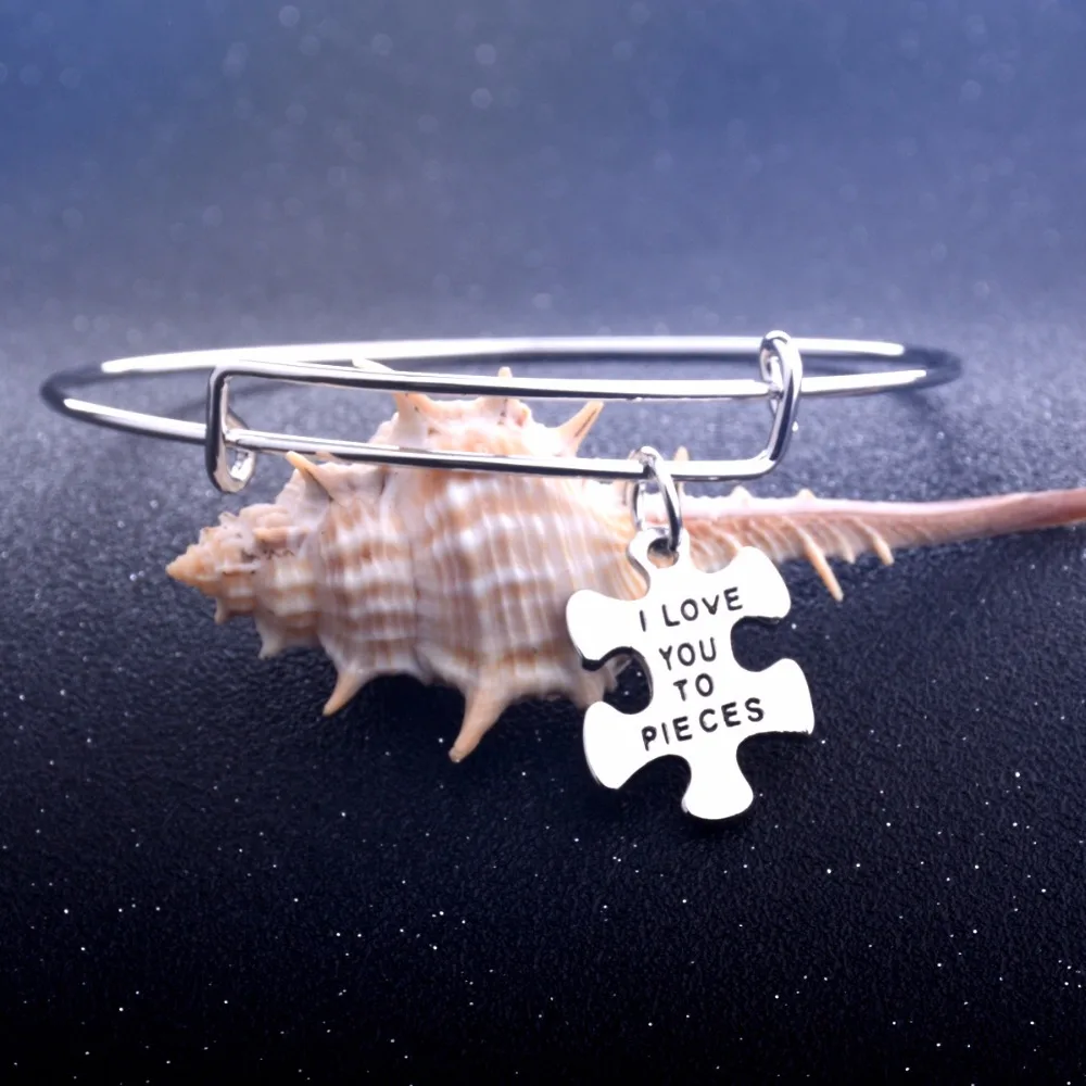 Charm Puzzle I Love You To Pieces браслеты для влюбленных лучшие друзья браслет женщин мужчин