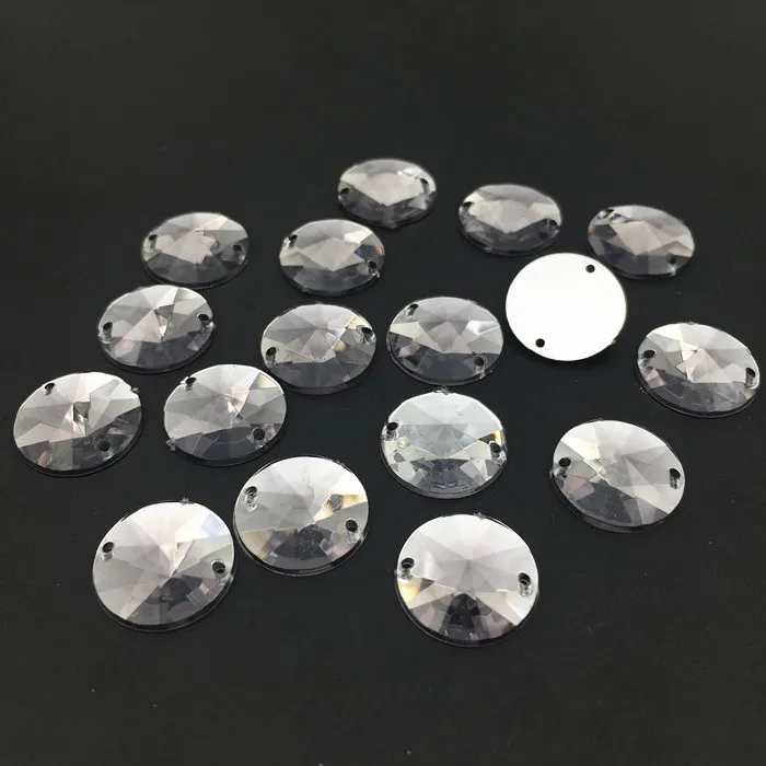 Прозрачный Серый Круглый риволи акриловый кристалл стразы бриллианты плоская