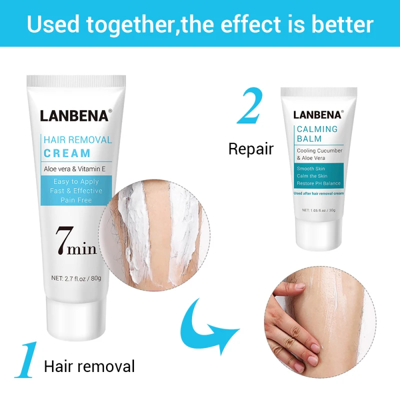 

Unisex Mild Hair Removal Cream Arm Leg Painless Removal Depilation Calming Balm Gentle Rapid Effective Epilator Plaster TSLM2