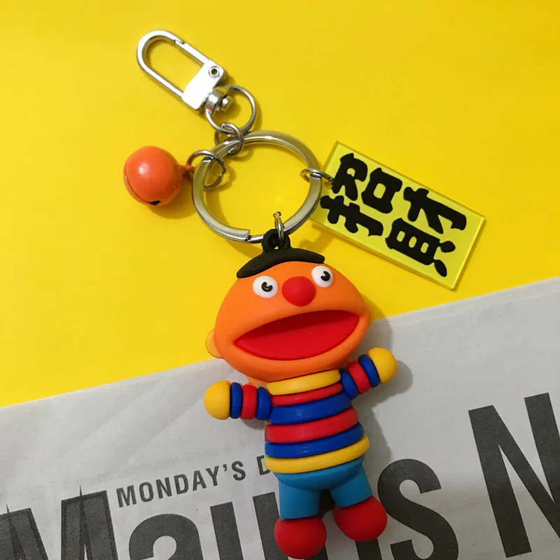 2019 Улица Сезам мультфильм косплей цепочка для ключей из ПВХ Elmo Печенья Монстр