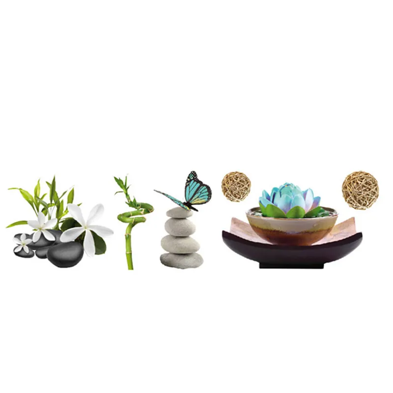 3D бамбуковый камень цветок лотоса искусственное украшение для гостиной|nature wall